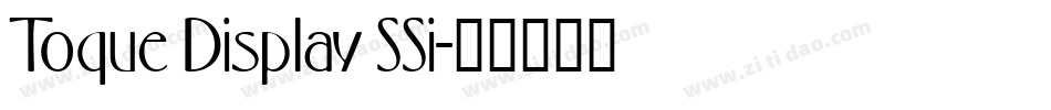 Toque Display SSi字体转换